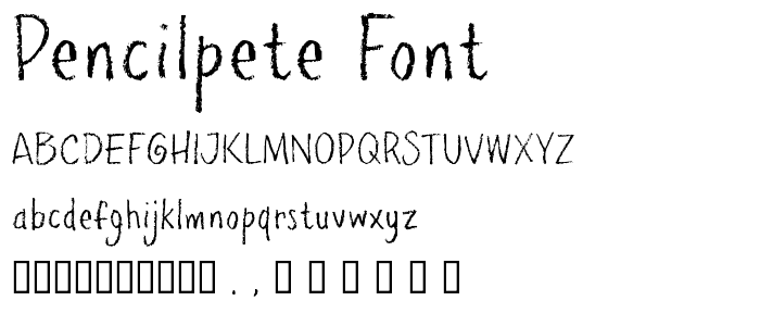 pencilPete FONT font